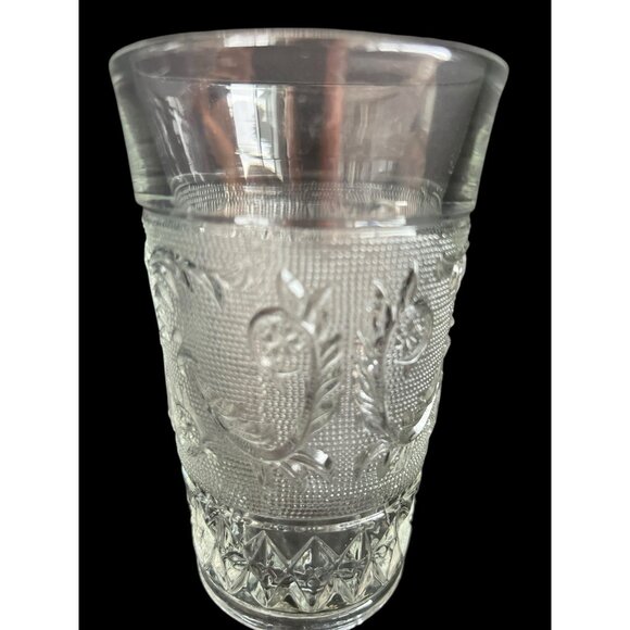 VTG Tumbler DUNCAN & MILLER Sandwich Glass Clear 12 oz 3"D x 5"H - Picture 2 of 6